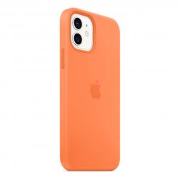 Силиконовый чехол MagSafe для iPhone 12 Pro/iPhone 12, цвет «кумкват»